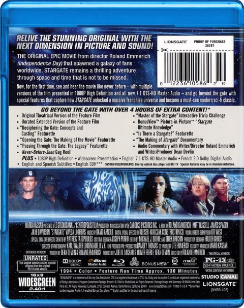 6569_back Stargate The Movie 15th Anniversary Blu-Ray