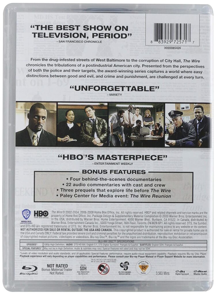 Wire Complete The Wire Complete Series Blu-ray (Repackaged) – fílmico