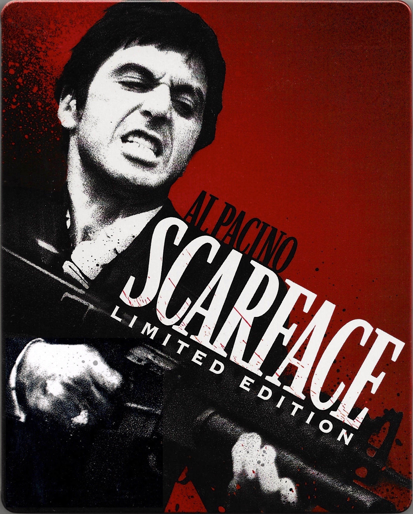 Cella Film Scarface Con 2 Strisce Di Pellicola Oro - Cornice Nera 215x265 Mm, Certificato Autenticità