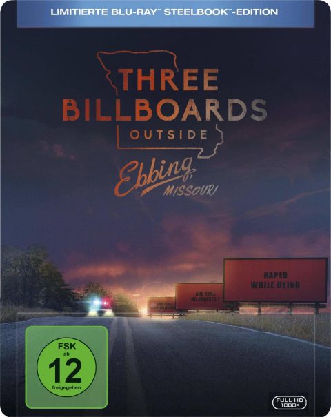 Three Billboards Outside Ebbing, Missouri Blu-Ray (SteelBook)