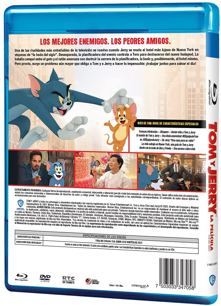 Blu Ray Tom Y Jerry la Pelicula