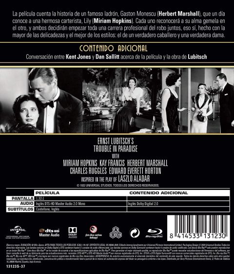 Trouble in Paradise (Un Ladrón en la Alcoba) Blu-Ray