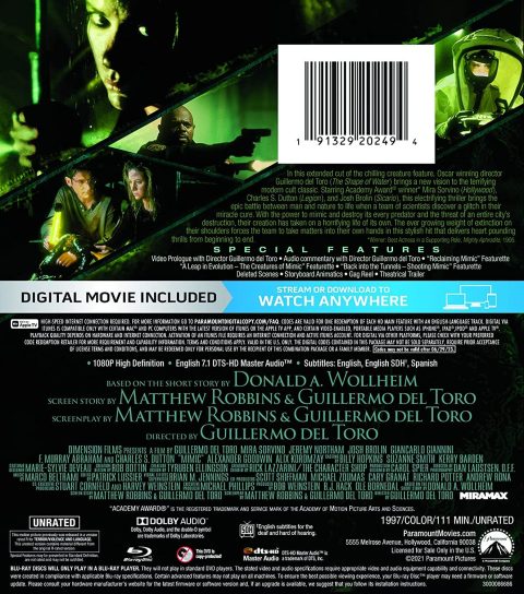 292672_back Mimic Blu-ray (The Director's Cut)