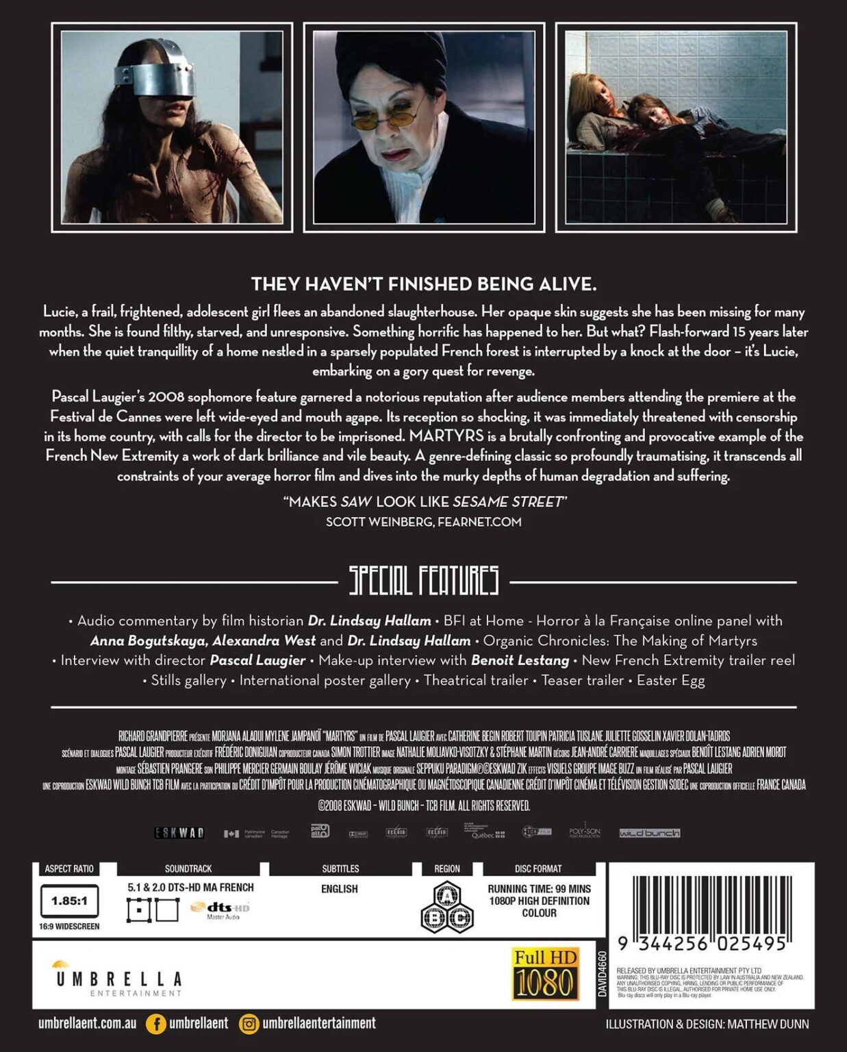 Martyrs BluRay (Umbrella Beyond Genres) fílmico