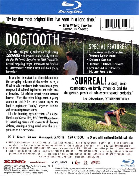 [USADO] Kynodontas (Dogtooth) Blu-Ray (Incluye Slipcase)