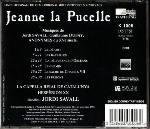[USADO] Jeanne La Pucelle - Bande Originale Du Film CD