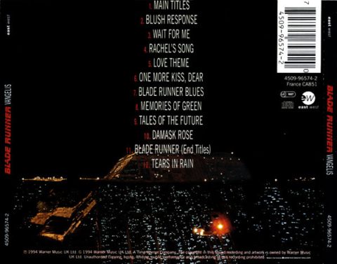 Vangelis - Blade Runner CD (UK)