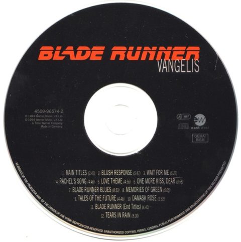 Vangelis - Blade Runner CD (UK)