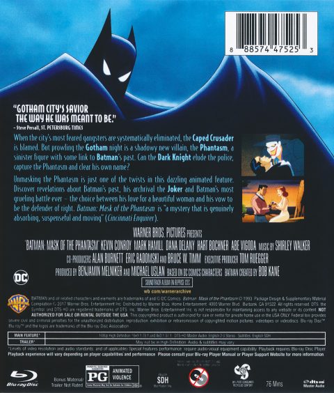 [USADO] Batman: Mask of the Phantasm Blu-ray (Warner Archives)