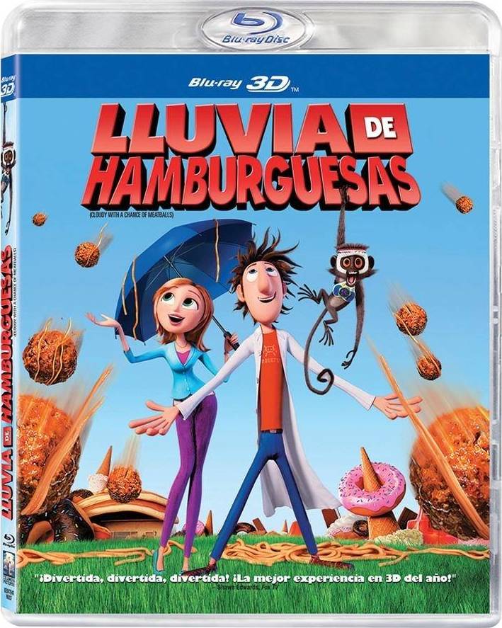 Cloudy with a Chance of Meatballs (Lluvia de Hamburguesas) 3D Blu-Ray