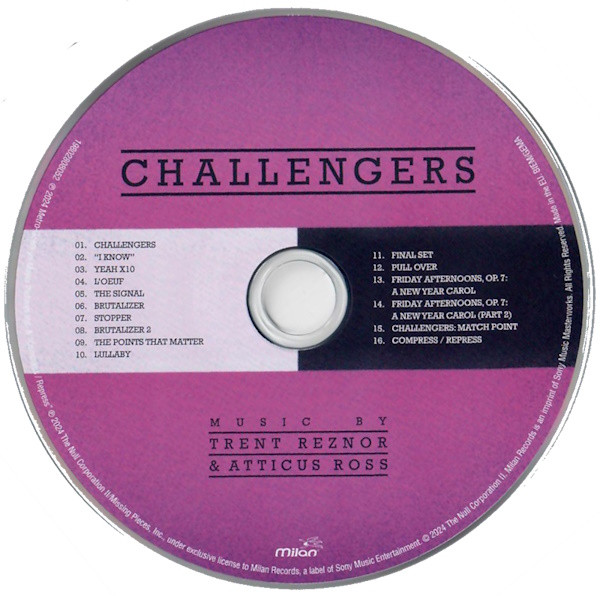 Luca Guadagnino's Challengers - Music by Trent Reznor & Atticus Ross CD - Imagen 2