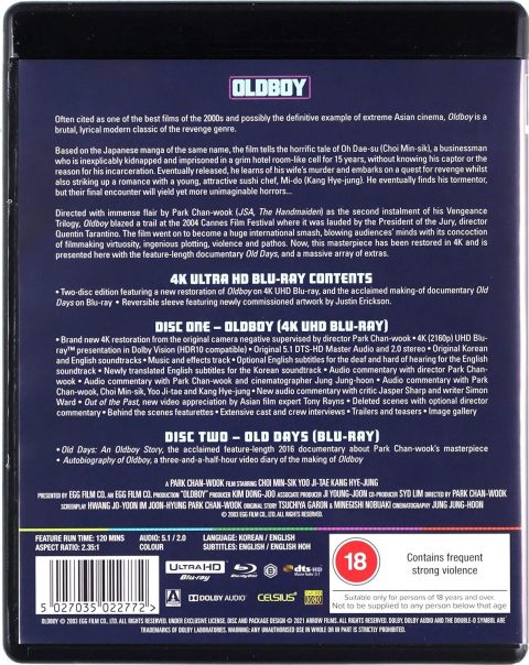 Oldeuboi (Oldboy) UHD4K (UK)