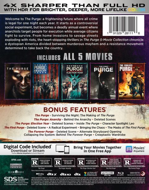 Version 1.0.0 The Purge 5-Movie Collection UHD4K + Blu-Ray