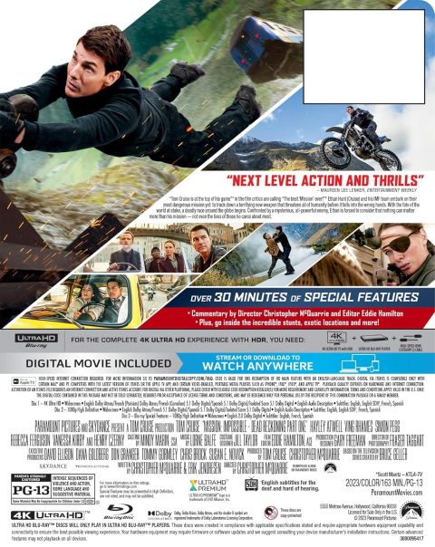 [USADO] Mission: Impossible - Dead Reckoning Part One UHD4K + Blu-Ray (SteelBook) (Sin J-Card)