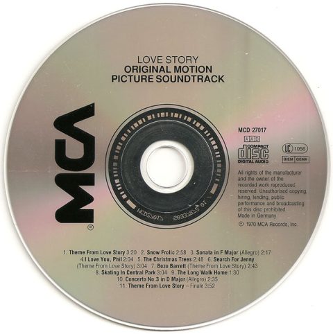 [USADO] Love Story - Music From The Original Soundtrack CD