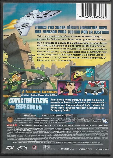 [USADO] Justice League Unlimited (Liga de la Justicia sin Límites: Salvando al Mundo) DVD (DC Comics Kids Collection)