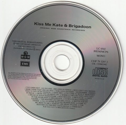 [USADO] Kiss Me Kate & Brigadoon (Original MGM Soundtrack Recordings) CD
