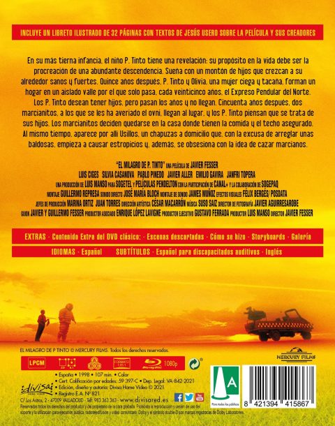 338317_back El Milagro de P. Tinto Blu-Ray
