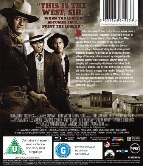 67085_back The Man Who Shot Liberty Valance Blu-Ray (UK)