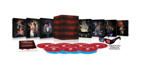 01 A Nightmare on Elm Street 7-Film Collection UHD4K + Blu-Ray + 3D (SteelBook / Limited Edition Library Case) (UK)