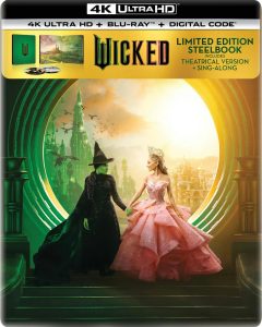Wicked UHD4K + Blu-Ray (SteelBook) (Incluye versiones teatral + Sing-A-Long)