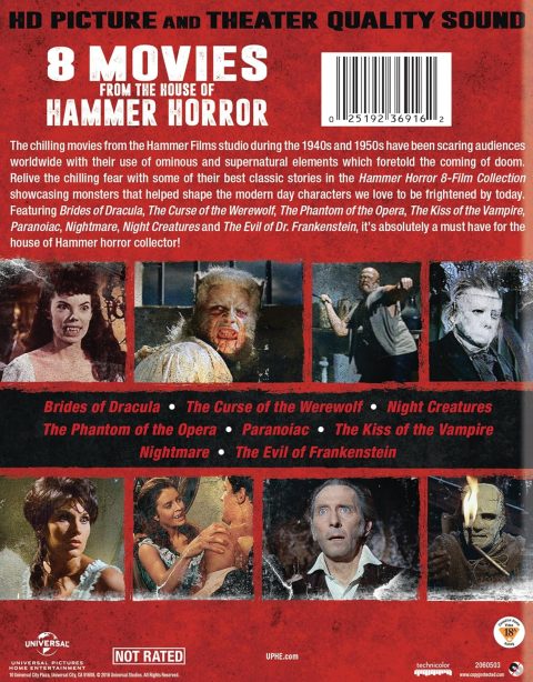 05 Hammer Horror 8-Film Collection Blu-Ray