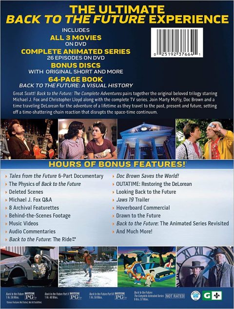[USADO] Back to the Future: 30th Anniversary Trilogy Blu-Ray & Complete Animated Series DVD ZONA 1 (Complete Adventures - Bonus 64 Page Visual History Book - 9 Discs)