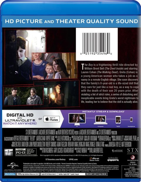 [USADO] The Boy Blu-ray (incluye slipcover)