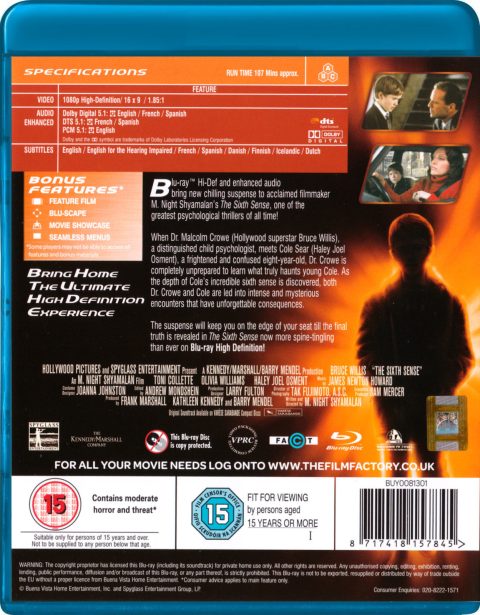 [USADO] The Sixth Sense Blu-Ray (UK)