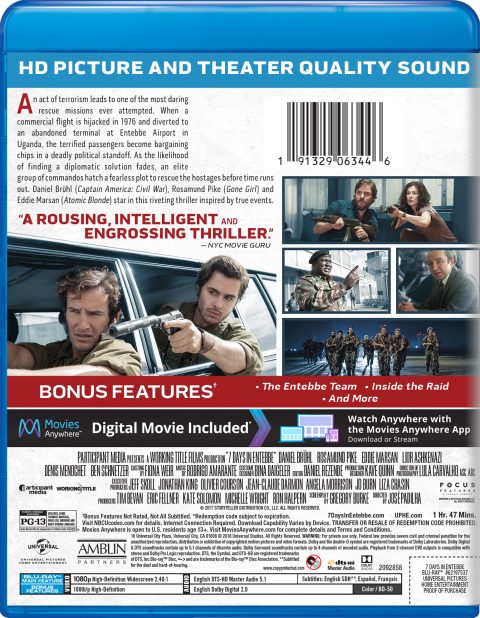 [USADO] 7 Days In Entebbe Blu-ray (Incluye Slipcover)