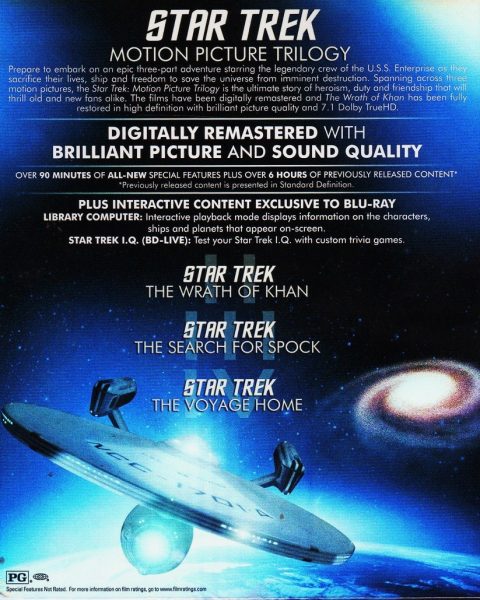 [USADO] Star Trek Motion Picture Trilogy Blu-ray (The Wrath of Khan / The Search For Spock / The Voyage Home)