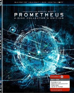 [USADO] Prometheus 3D Blu-Ray + Blu-Ray + DVD (Target Exclusive 4-Disc Collector's Edition / ArtBook)