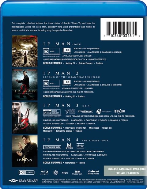 Version 1.0.0 Ip Man: 4-Movie Collection Blu-Ray