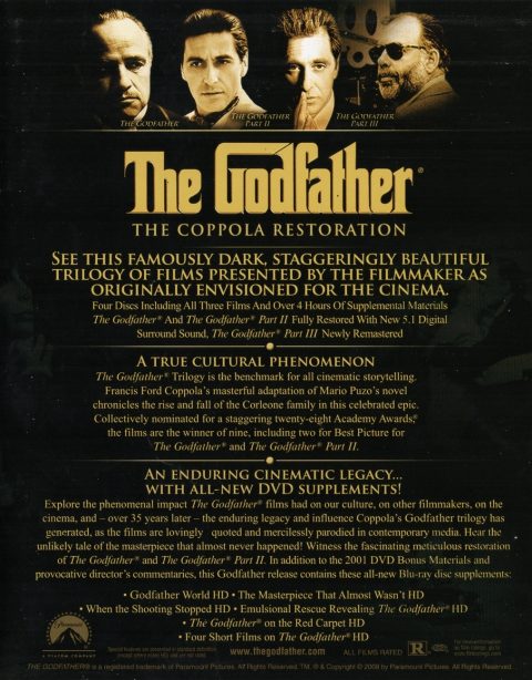 [USADO] The Godfather Trilogy (The Coppola Restoration) Blu-Ray (incluye slipcase)