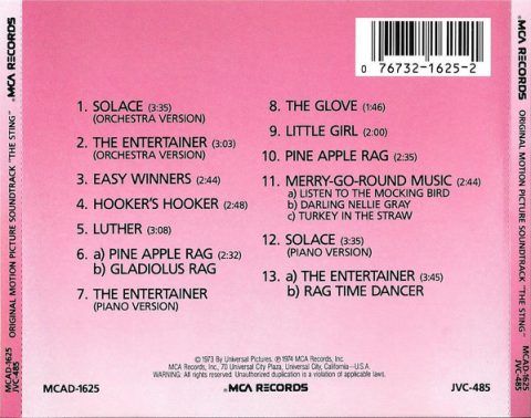 [USADO] The Sting - Original Motion Picture Soundtrack CD