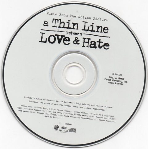 A Thin Line Between Love & Hate - Music From The Motion Picture CD