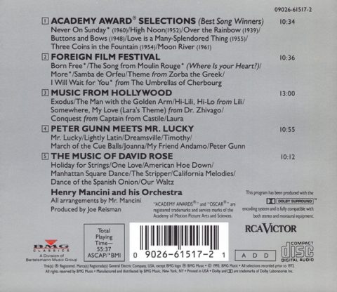 [USADO] Mancini In Hollywood (Mr. Lucky And Other Film & TV Greats) CD