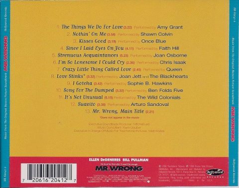 [USADO] Mr. Wrong - Music From The Original Motion Picture Soundtrack CD