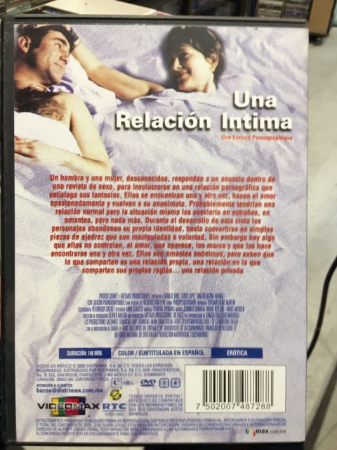 04 Une liaison pornographique (Una Relación Íntima) DVD