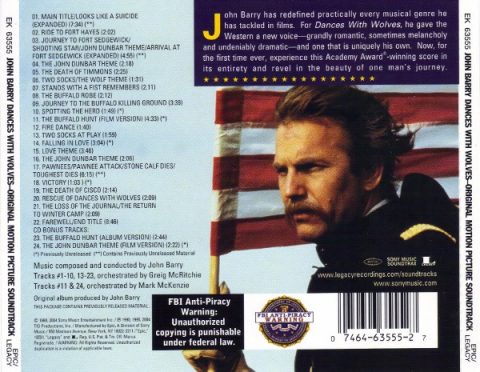 06a Dances With Wolves (Original Motion Picture Soundtrack) CD