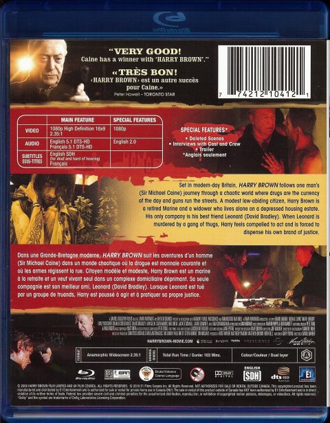 [USADO] Harry Brown Blu-ray (CAN)