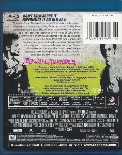 [USADO] Fight Club Blu-Ray (10th Anniversary Edition)