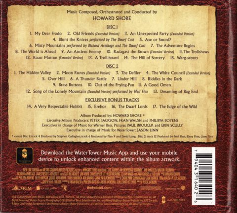 [USADO] The Hobbit: An Unexpected Journey - Original Motion Picture Soundtrack CD