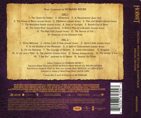 [USADO] The Hobbit: The Desolation Of Smaug - Original Motion Picture Soundtrack CD