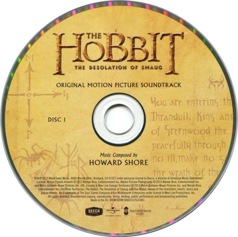 [USADO] The Hobbit: The Desolation Of Smaug - Original Motion Picture Soundtrack CD