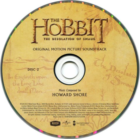[USADO] The Hobbit: The Desolation Of Smaug - Original Motion Picture Soundtrack CD
