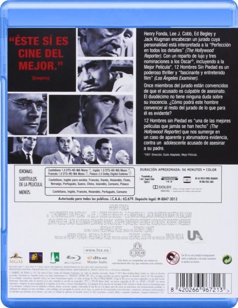 12 Angry Men (12 Hombres Sin Piedad) Blu-Ray (ES)