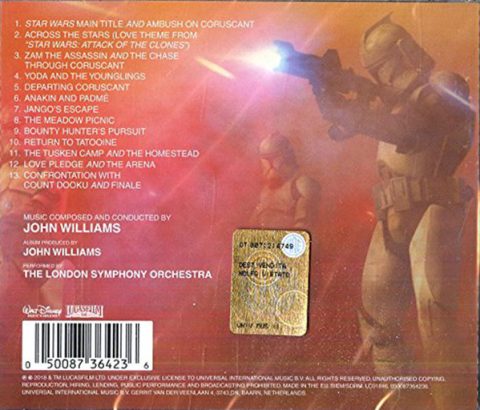 Star Wars: Attack Of The Clones (Remastered) CD