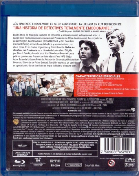 128023_back All the President's Men (Todos Los Hombres del Presidente) Blu-Ray