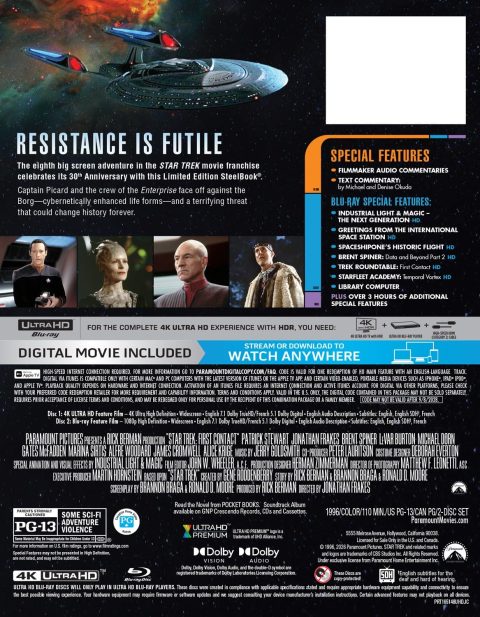 [PREVENTA] Star Trek: First Contact UHD4K + Blu-Ray (30th Anniversary SteelBook)